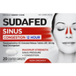 Sudafed Sinus Congestion 12 Hour Maximum Strength, 120 mg Pseudoephedrine, 20 Tablets