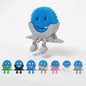 Creative Hanging Sponge Holder with Drainage/Traceless Glue, 3D Printing Countertop Funny Sponge Holders for Kitchen Sink, Keeps Your Sponge Dry & Smiling, for Scrub Daddy Holder (1, Blue)