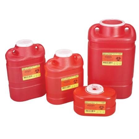 BD Sharps Collector 6.9 Qt Red