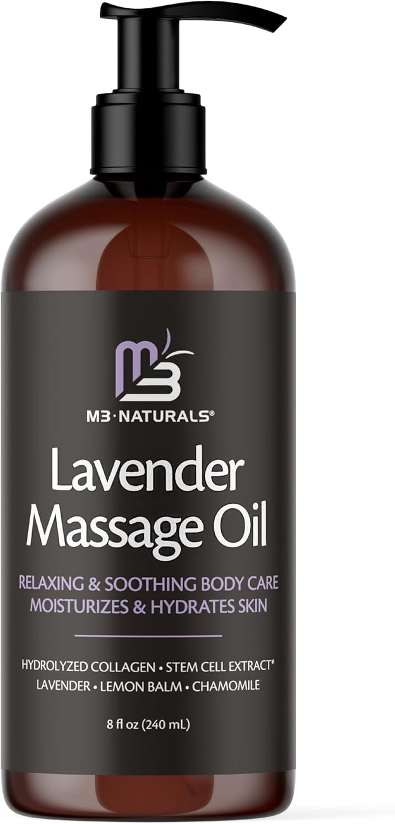 Firming Body Massage Oil with Collagen & Stem Cell – Helps Smooth the Appearance of Cellulite & Improve Skin Texture – Refreshing Aromatherapy Body Oil for Legs & Full Body – 16 Fl Oz