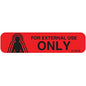 Pharmex Warning Label 1-11g English'for External Use Only' 1000's