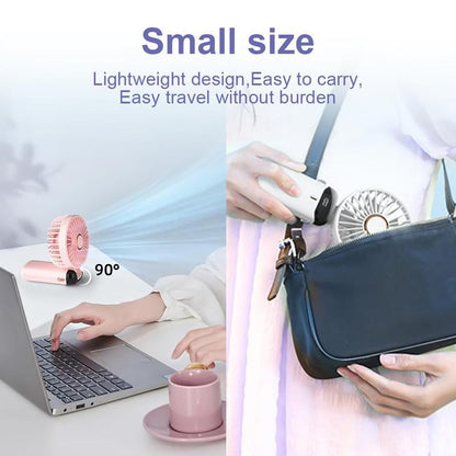 USB Rechargeable Handheld Portable Fan with Phone Holder for Iphone Android Mobile Phone, Cooling Fan with Digital Display, Portable Mini Fan, 90° Ajustable Handheld Fan for Outdoor Sports