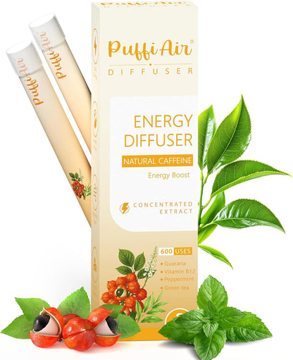 Herbal Diffuser Pen, Detox Diffuser with Mullein, Thyme & Mint for Better Breathing, All Natural Swap - up to 600 Uses (Varies by Usage), 2 Diffusers, 1 Pack
