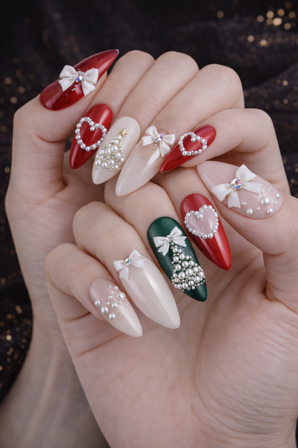 Bows-Pearls- Flower
