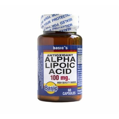 Basic Vitamins Alpha Lipoic Acid 100 mg – Universal Antioxidant (Capsules)