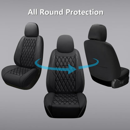 Leather Car Seat Covers,Universal Fit for Most Cars,Suvs and Sedans,Waterproof Luxury Leatherette Cushions, 5 Seats Protectors