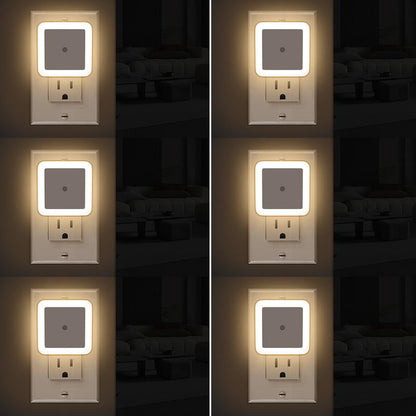 Night Light, Night Lights Plug into Wall 6-Pack, Plug in Night Light, Dusk to Dawn Nightlight Led Night Lights for Bedroom, Bathroom,Hallway Warm White Home Lighting