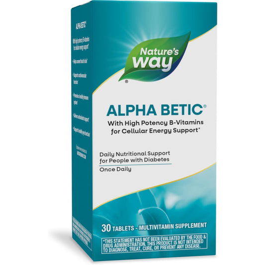 Alpha Betic For Diabetic Health  Once A Day Multi Caplets 30Ct
