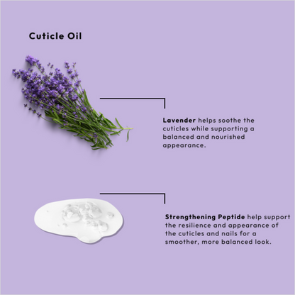 BCL Spa - Nail & Cuticle Oil - Lavender + Strengthening Peptide 1oz