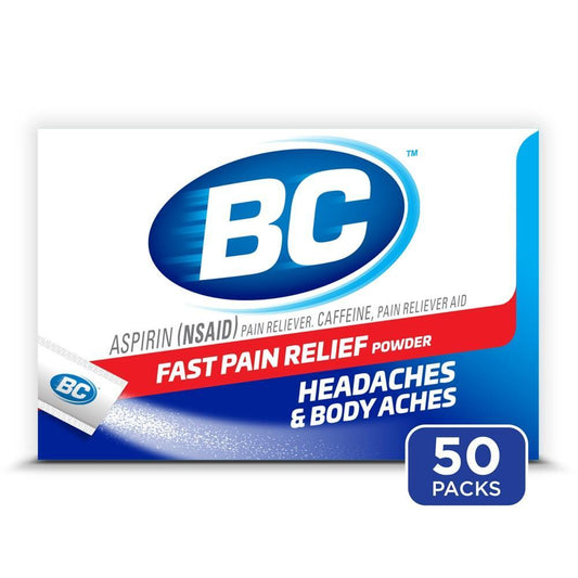 BC Powder Max Strength Stick Packs – 50 ct Packets – High Potency Fast Pain Relief