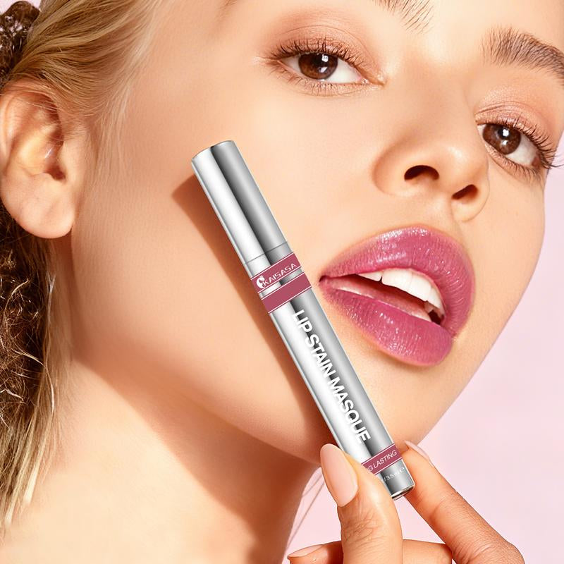 KAISASA Long-Lasting Waterproof Peel-Off Lipstick, Liquid Lipstick, with 24Hrs of Smooth, Buildable Color, Moisturizing Shine
