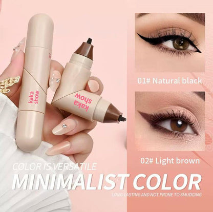 Eye Liner Stamp - 2Ml Double-Tip Smudgeproof Makeup Pen, Lightweight Tool for Women, Perfect for Traveling, Outdoor, Business Trip, Home, School, Easy Precision Application Waterproof Eyeliner