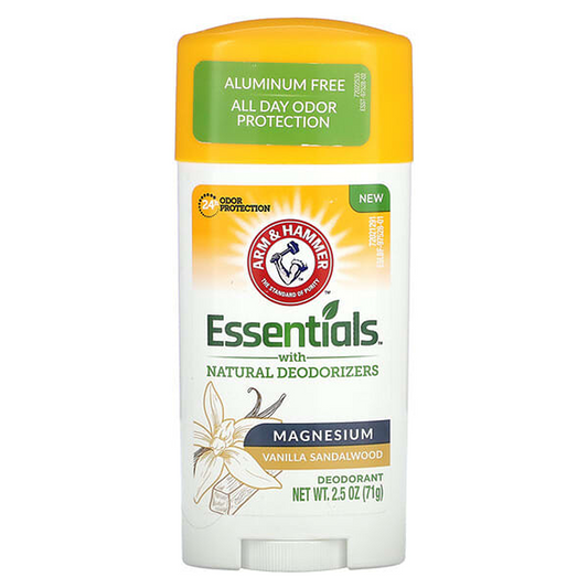 Arm & Hammer Essentials Crisp Magnesium Vanilla Sandalwood Natural Deodorant 2.5 Oz
