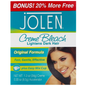 Jolen Creme Bleach Dark Hair Lightener Cream Original - 1.2 Oz Jar