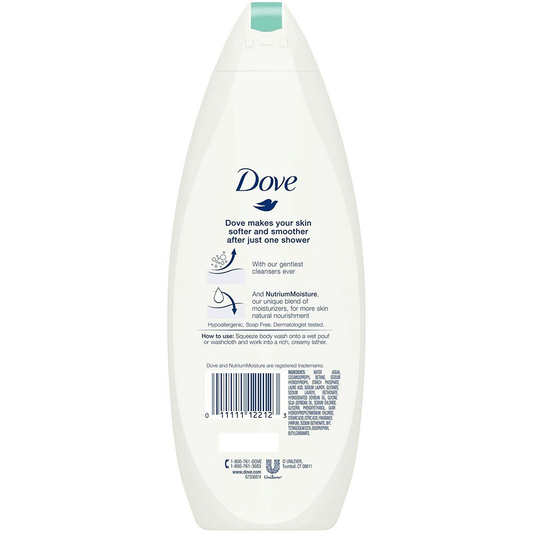 Dove Sensitive Skin Body Wash - 12 oz - Hypoallergenic & Fragrance-Free