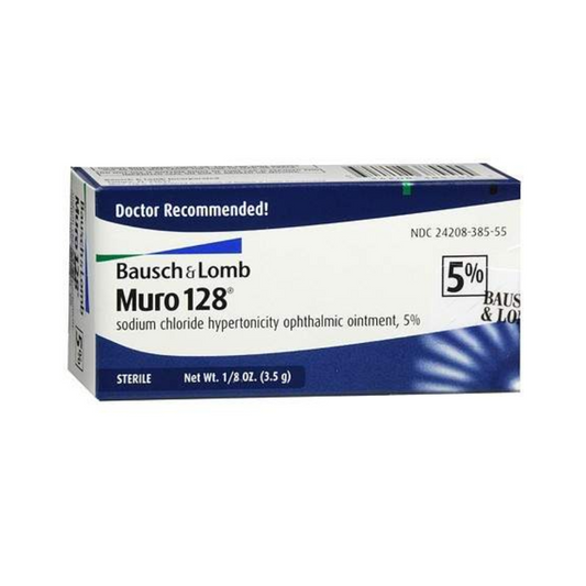 Bausch & Lomb Muro 128 5% Sterile Ophthalmic Ointment - 0.12 Oz