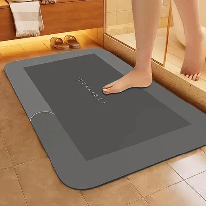 Bathroom Mat Premium Quick-Dry-Ultra-Absorbent Thin Diatomite Bath Mat-Rubber Backing Thin Non-Slip, Machine Washable, and Mildew-Resistant Rug for Shower, Kitchen, Laundry Room,And More with Geometric Design and Easy Cleaning Last-Minute Holiday Haul