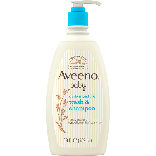 Aveeno Baby Daily Moisture Gentle Bath Wash & Shampoo – 18 fl. oz.