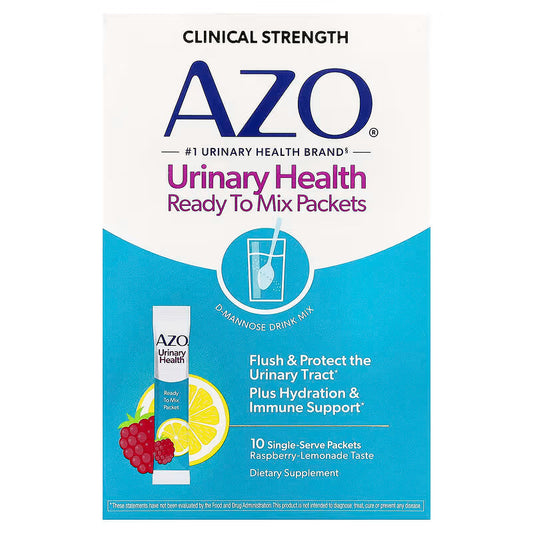 AZO Urinary Health Daily Support Raspberry Lemonade Flavor 10 Count Pack