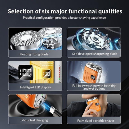 Luggage Electric Shaver R-19 , Beard Shaver Mini and Portable Suitcase Design, Electric Mini Razor Portable Electrics Shavers, USB Rechargeable One-Button Long Lasting for Home Travel`