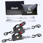 KISSIT Retractable Ratchet Tiedown Straps - 1209Lb Max Break Strength - Includes 2 1" X 10 Tie Downs