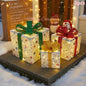 3-Pack Christmas Gift Box Lights – Transparent Red Design with Fairy Light Strings for Indoor Decor. Features Battery Dual Power Supply, 8 Flashing Modes with Timer Function. Perfect for Christmas Trees, Home Decor, Weddings & Birthday Parties