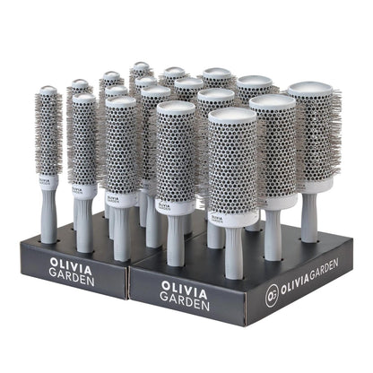 Olivia Garden Expert Speed Round Brush Display Set 18 Pieces