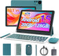 Android 15 Tablet 10 Inch, 20GB RAM+128GB ROM/ 2TB Expandable, 2.0Ghz Quad-Core Processor, 1280*800 HD Screen, 5G Wifi6 BT 5.0, 2 in 1 Tablets with Keyboard Case Mouse Stylus, Widevine L1 Blue