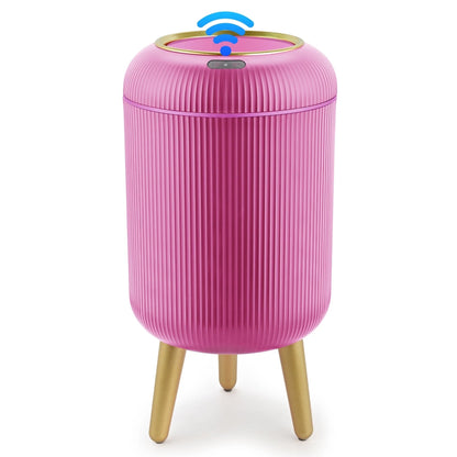 Small Automatic Sensor Garbage Can, Touchless, Waterproof, Pink, for Kitchen or Bathroom