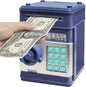 HUSAN Piggy Bank for Kids, Electronic Password Code Money Bank ATM Bank Box Coin Bank for Children Boys and Girls (Black)
