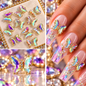 Queen - Nail Charms 10pc - #339 Gold Iridescent Butterflies