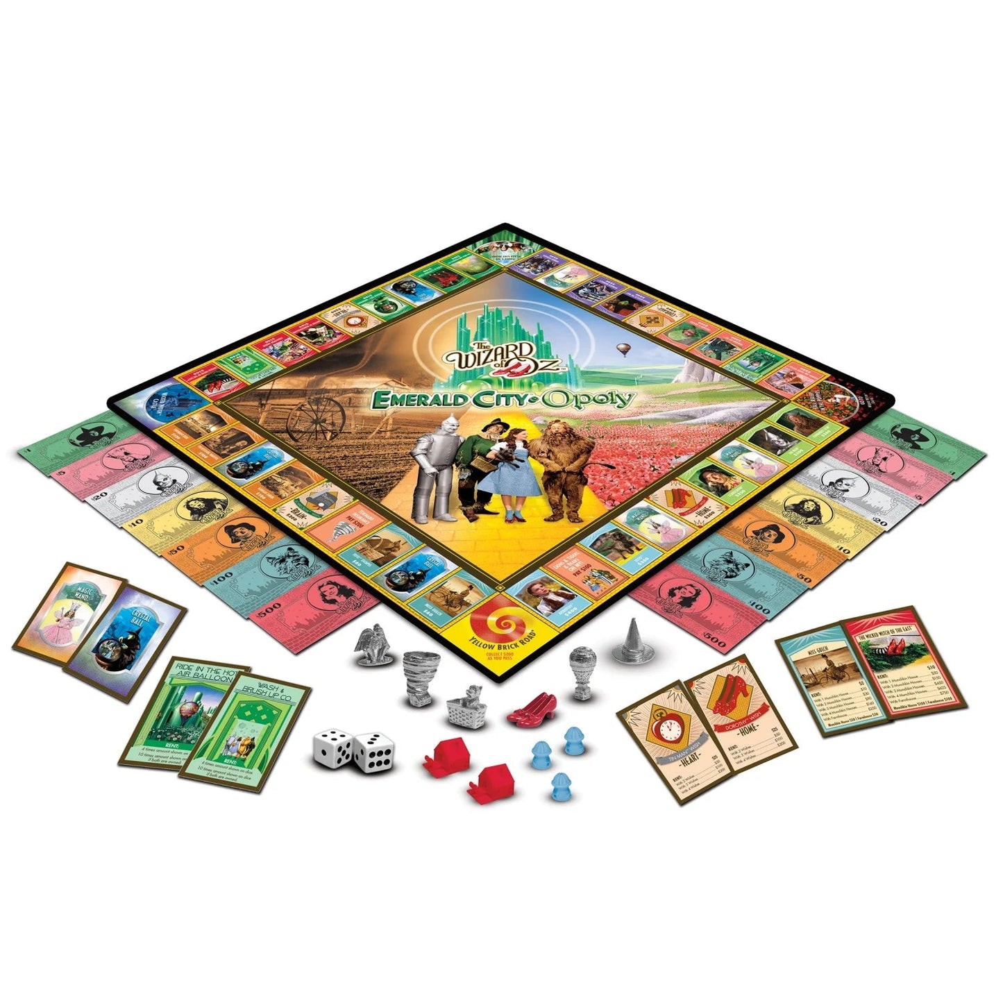 Wizard of Oz Emerald City Opoly Board Game - Family Classic for Game Night