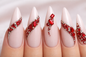 Queen - Red Rhinestone  - Gems - Duo Set - #22