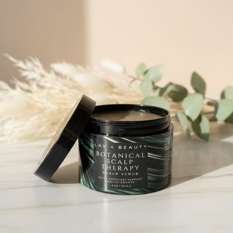 Botanical Scalp Therapy – Exfoliating Scalp Scrub for Hair Growth, Dry Scalp, Buildup & Healthy Roots