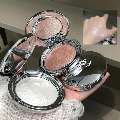 3-Piece Sun-Kissed Bronzer & Highlighter Set | Diamond Flash & Pearlescent Glow! Mashed Potato Cream Formula - Long-Lasting & Non-Smudged. Rose Gold Case for Face Brightening & Contouring!