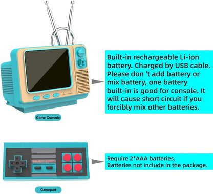 Retro Video Games Console GV300S Mini TV Style 308 Video Games Player with Handheld Gamepad