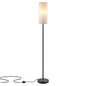 74.8in Tall Floor Lamp with Shade 3200K Warm Yellow Light Modern Standing Lamp Decorative Lamp with Foot Switch 6W Bulb for Bedroom Living Room
