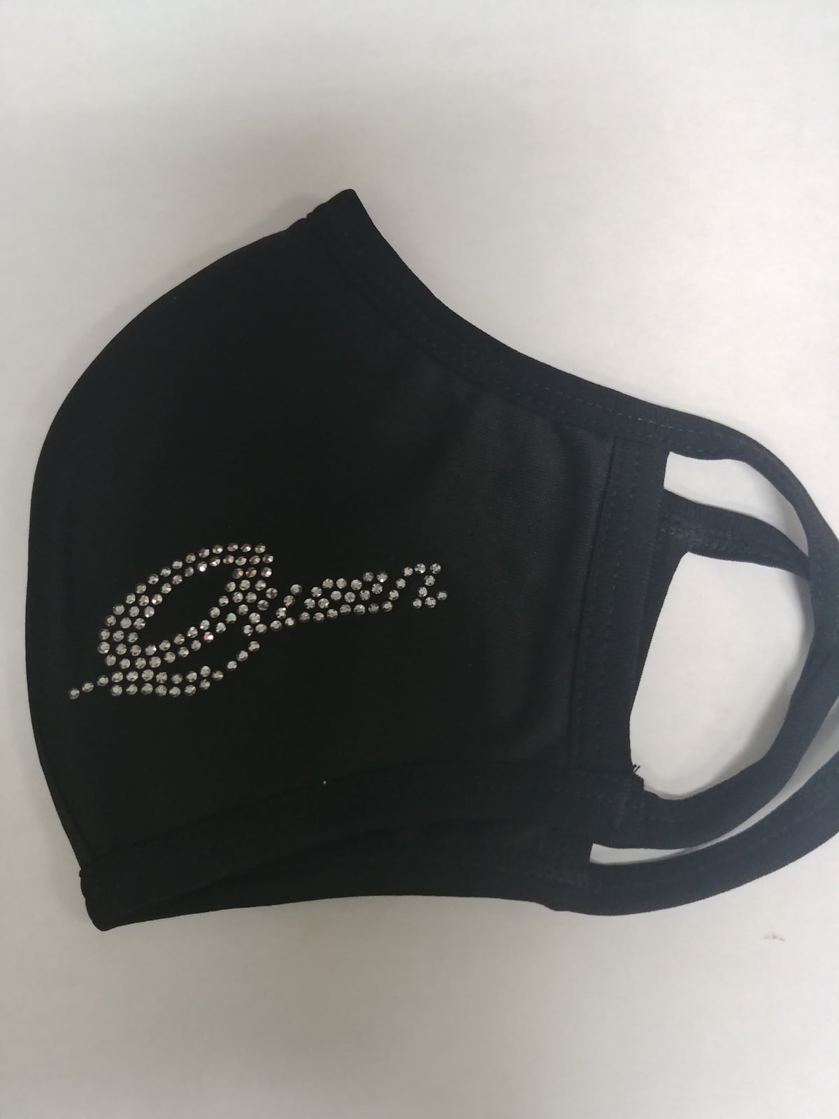 Queen Face Mask - Black - Pack 10pc (With Logo)