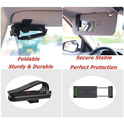 Good Quality New 1080° Multi-Function Sun Visor Universal 360 Degree Rotating Phone Holder Suitable for Any Scene Car Holder -Rotatable and Retractable