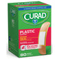 Curad Plastic Adhesive Bandages – 3/4" x 3" Standard Size, 80 Count