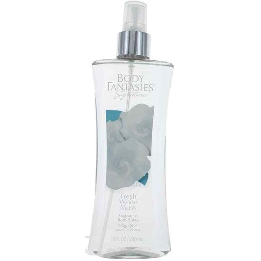 Body Fantasies Signature White Musk Fragrance Body Spray, Clean & Fresh Floral Scent, 8 fl oz