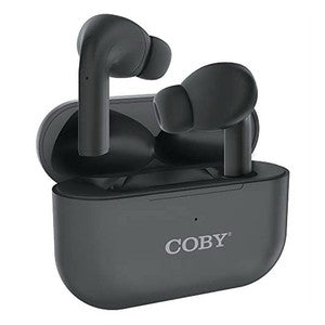 Coby® True Wireless Earpods with Compact Charging Case – Black