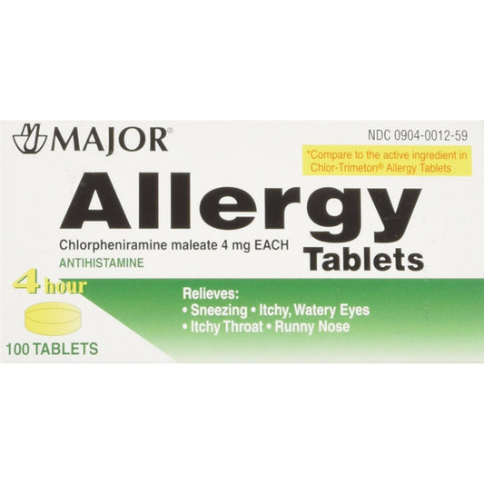 Chlorpheniramine  Maleate 4 Mg Tablet 100Ea