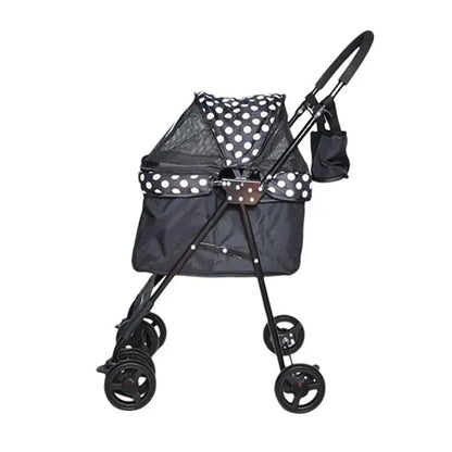 Zampa Perez Pet Stroller for Cats and Dogs Black 42x63x89cm