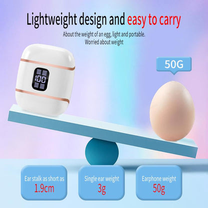 [4 Pods] 2-In-1 J40 Wireless Earbuds | 2 Pairs in 1 Case | Perfect for Couples & Gifting | 120H Battery - Black/White