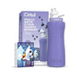 Cirkul 32Oz. Periwinkle Stainless Steel Water Bottle Starter Kit with Blue Lid, 2 Flavor Cartridges (1 Lifesip Blackberry Blueberry and 1 Gosip Berry Blue Punch), Zero Calories and No Sugar