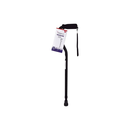 Cardinal Health, Cane, Adjustable, Offset Handle, Black