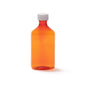 8 oz Amber Prescription Oval Bottles with Child-Resistant Caps, 60 Count