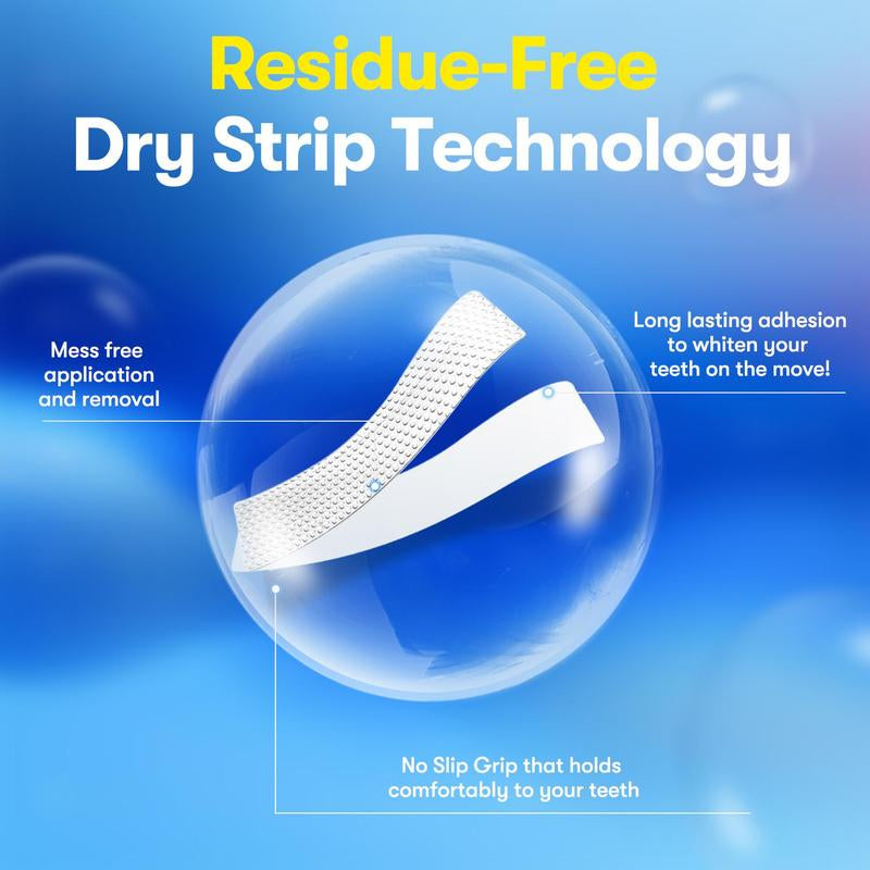 Mysmile Teeth Whitening Strips, Hydroxyapatite-Infuse White Strips, Non-Sensitive Teeth Whitening with Soothing Natural Ingredients, Enamel-Safe, Residue-Free, Non-Slip, 7 Treatments Kit