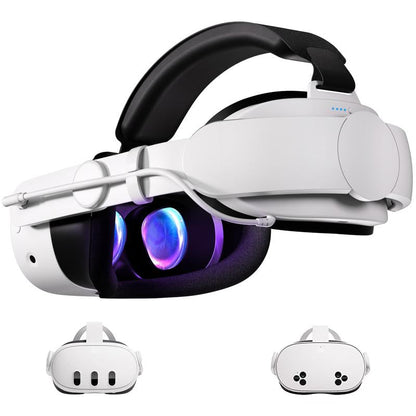 Hurra 10000Mah Head Strap with Battery Compatible with Meta/Oculus Quest 2/3/3S, 20W Fast Rechargeable Elite Strap Extend 6-8H Playtime, RGB Battery Pack VR Head Strap Accessories